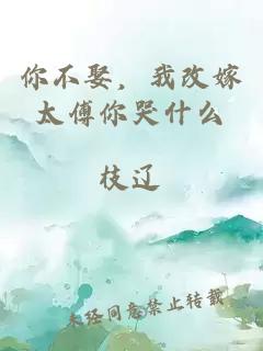 你不娶，我改嫁太傅你哭什么