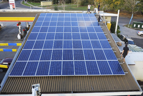 Solar Power Plant of Australian Shell Gas Station contracted by SSE connected to the grid